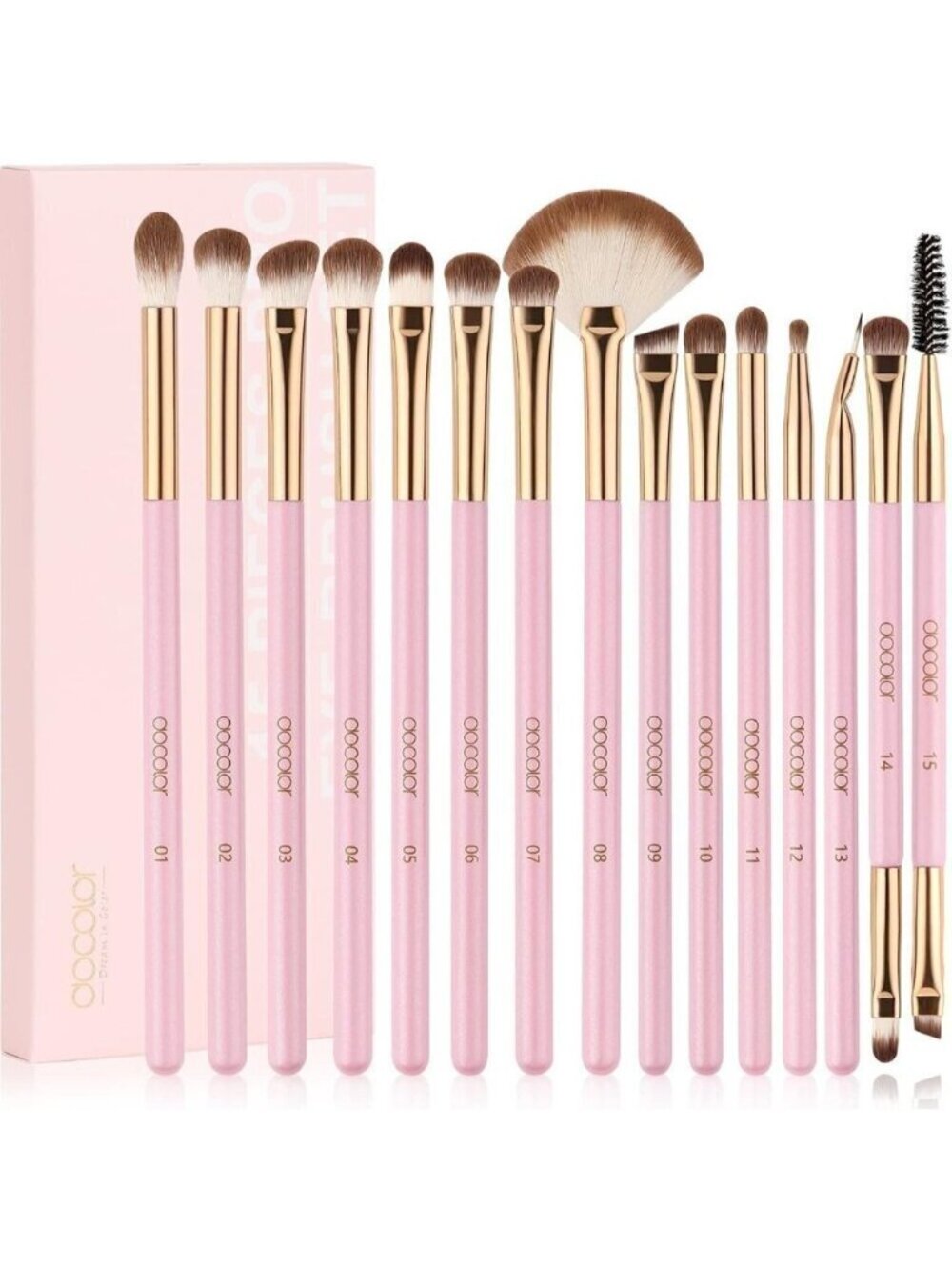 Makeup Eye Brush Set Synthetic Hair Wooden Handle Blending Concealer Eyebrow